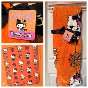 NWT Hello Kitty Halloween Throw-Jete Blanket (60” x 70”)